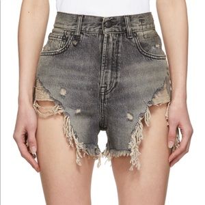 R13 Shredded Slouch Short